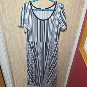 LuLaRoe Striped Black and White Women's Dress